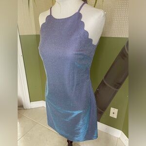 BCX  Size 5 purple sparkly iridescent sleeveless dress